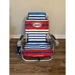 Tommy Bahama Backpack Beach Chair 5-Position Reclining Cooler Cup Holder Pillow